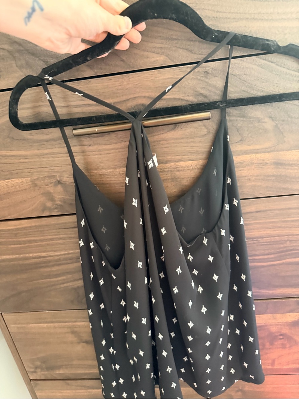 LOFT Black Printed Spaghetti-Strap Cami - Picture 4 of 4